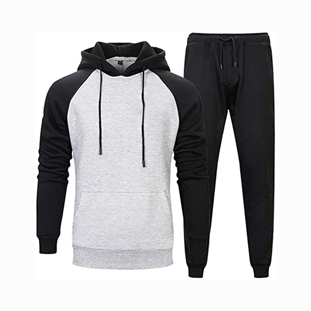 Hestic Sports Wear Men's Athletic Running Tracksuit Set Casual Full Zip Jogging Sweat Suit