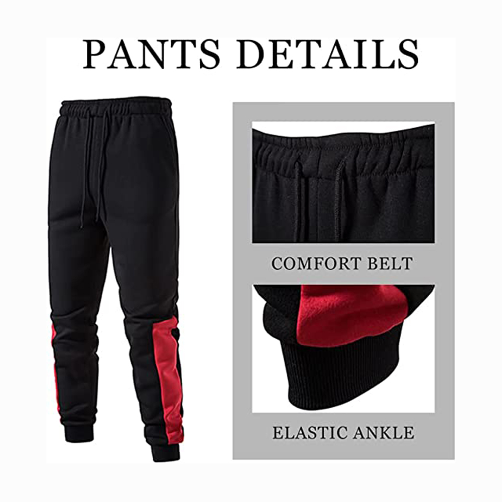 Hestic Sports Wear Men's Athletic Running Tracksuit Set Casual Full Zip Jogging Sweat Suit