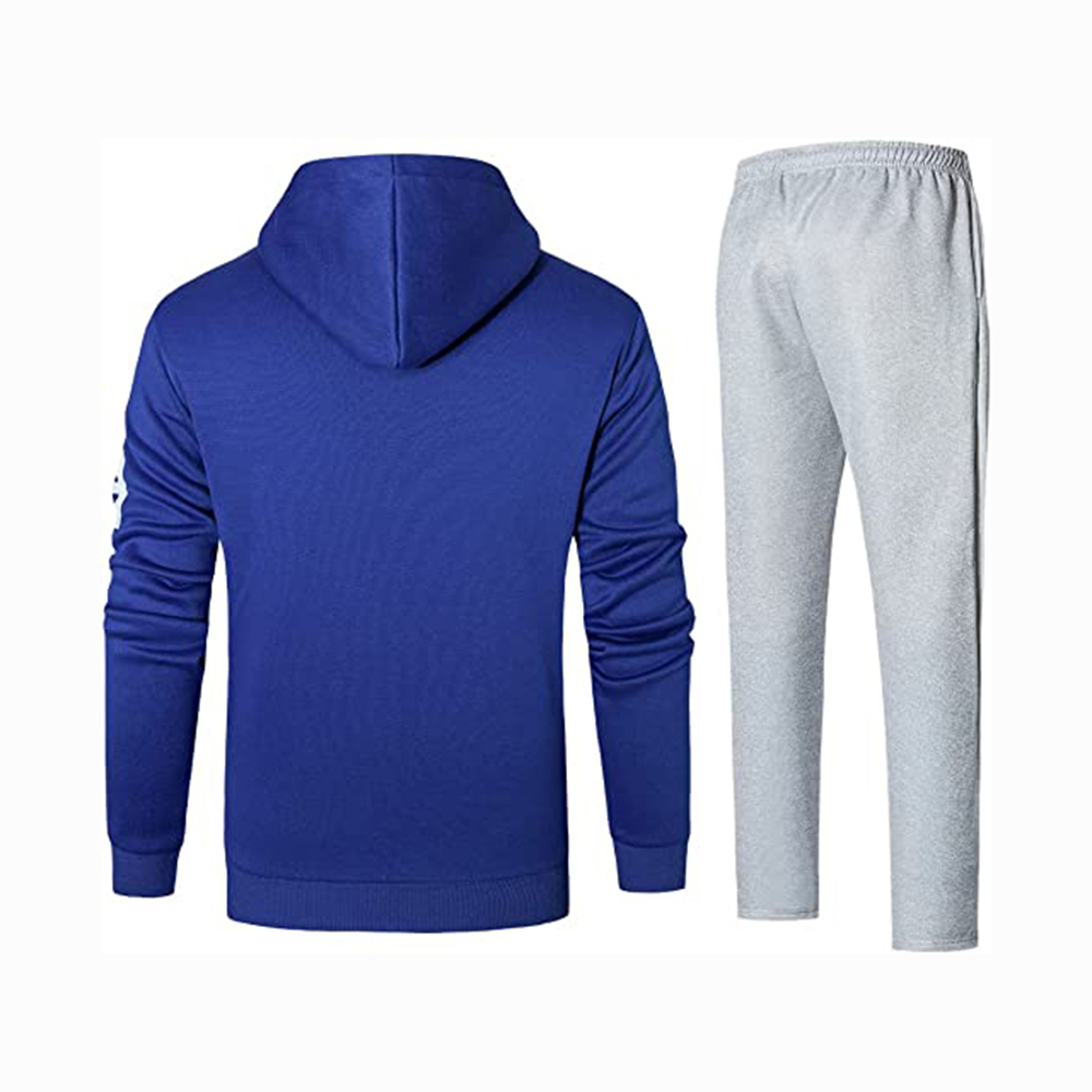 Hestic Sports Wear Men's Athletic Running Tracksuit Set Casual Full Zip Jogging Sweat Suit