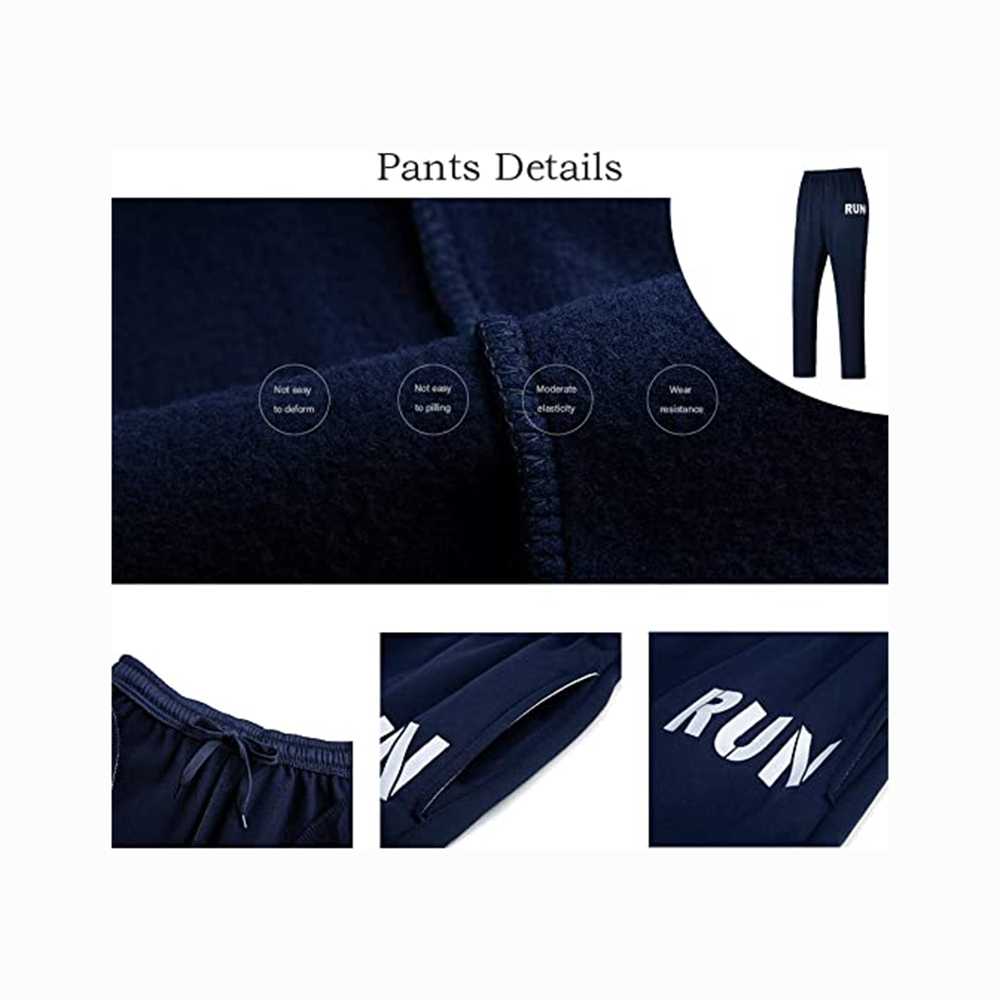 Hestic Sports Wear Men's Athletic Running Tracksuit Set Casual Full Zip Jogging Sweat Suit