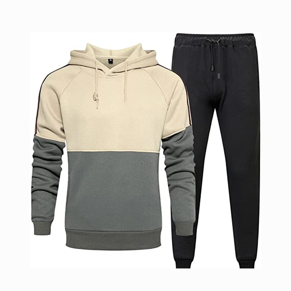 Hestic Sports Wear Men's Athletic Running Tracksuit Set Casual Full Zip Jogging Sweat Suit