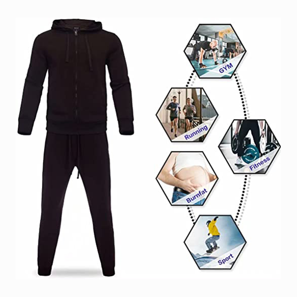 Hestic Sports Wear Men's Athletic Running Tracksuit Set Casual Full Zip Jogging Sweat Suit