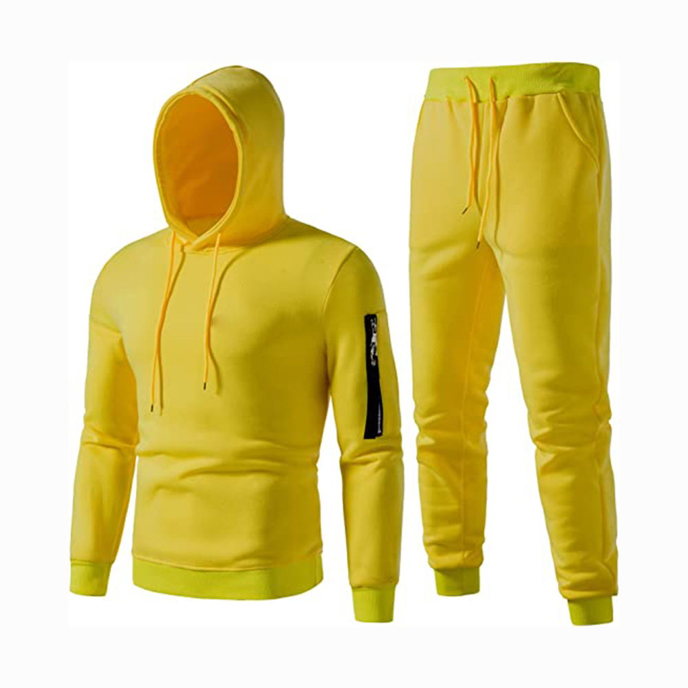 Hestic Sports Wear Men's Athletic Running Tracksuit Set Casual Full Zip Jogging Sweat Suit