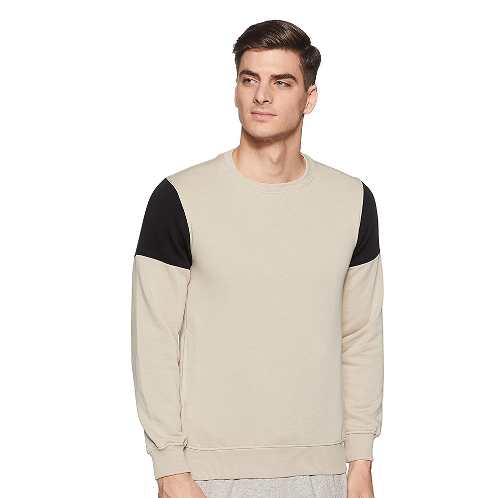 Hestic Sports Wear Sweatshirt Mens New Multipanel Crewneck Sweatshirt Breathable Wholesale Custom Logo Pullover Sweatshirts