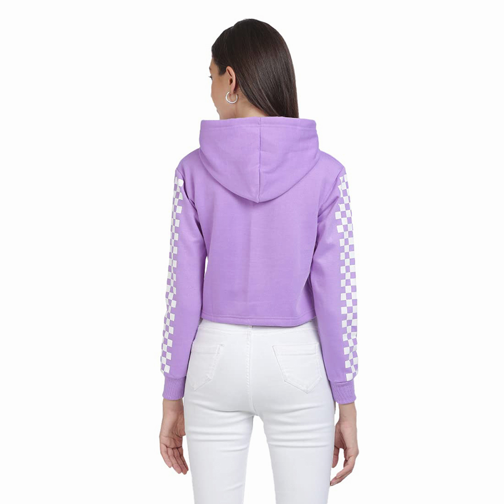 Hestic Sports Wear Cotton Best Selling Women Crop Top Hoodie Professional Quality 100% Polyester Cotton Made Crop Top Hoodies For Women