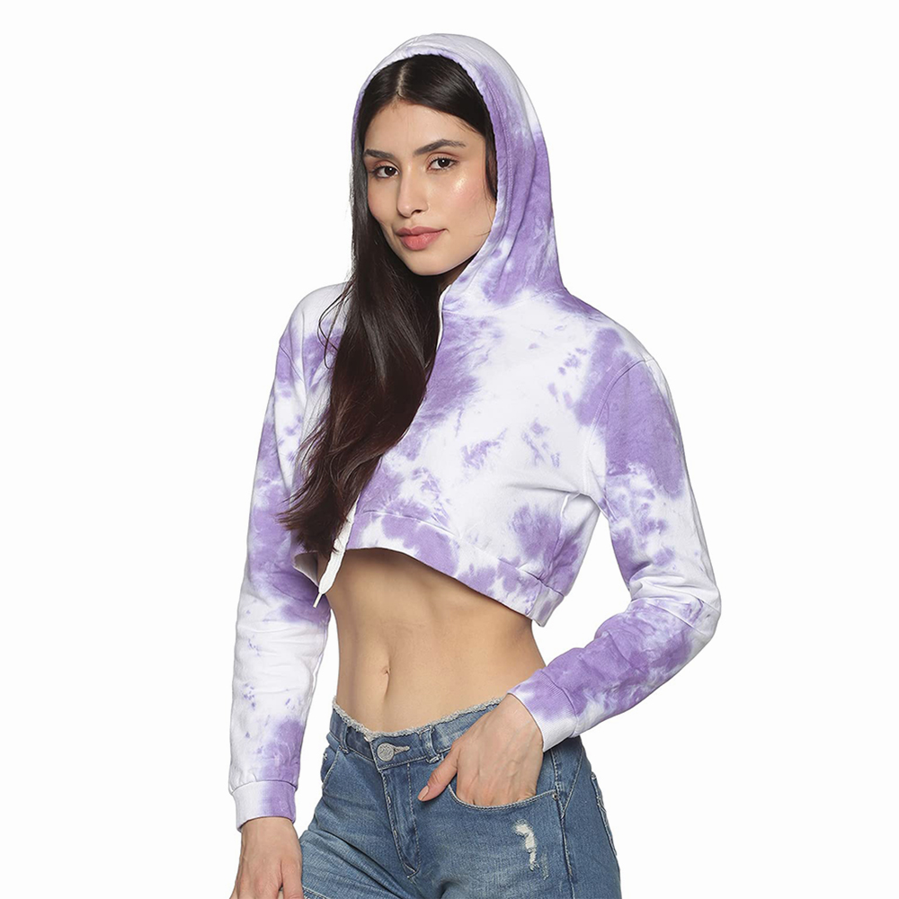 Hestic Sports Wear Cotton Best Selling Women Crop Top Hoodie Professional Quality 100% Polyester Cotton Made Crop Top Hoodies For Women