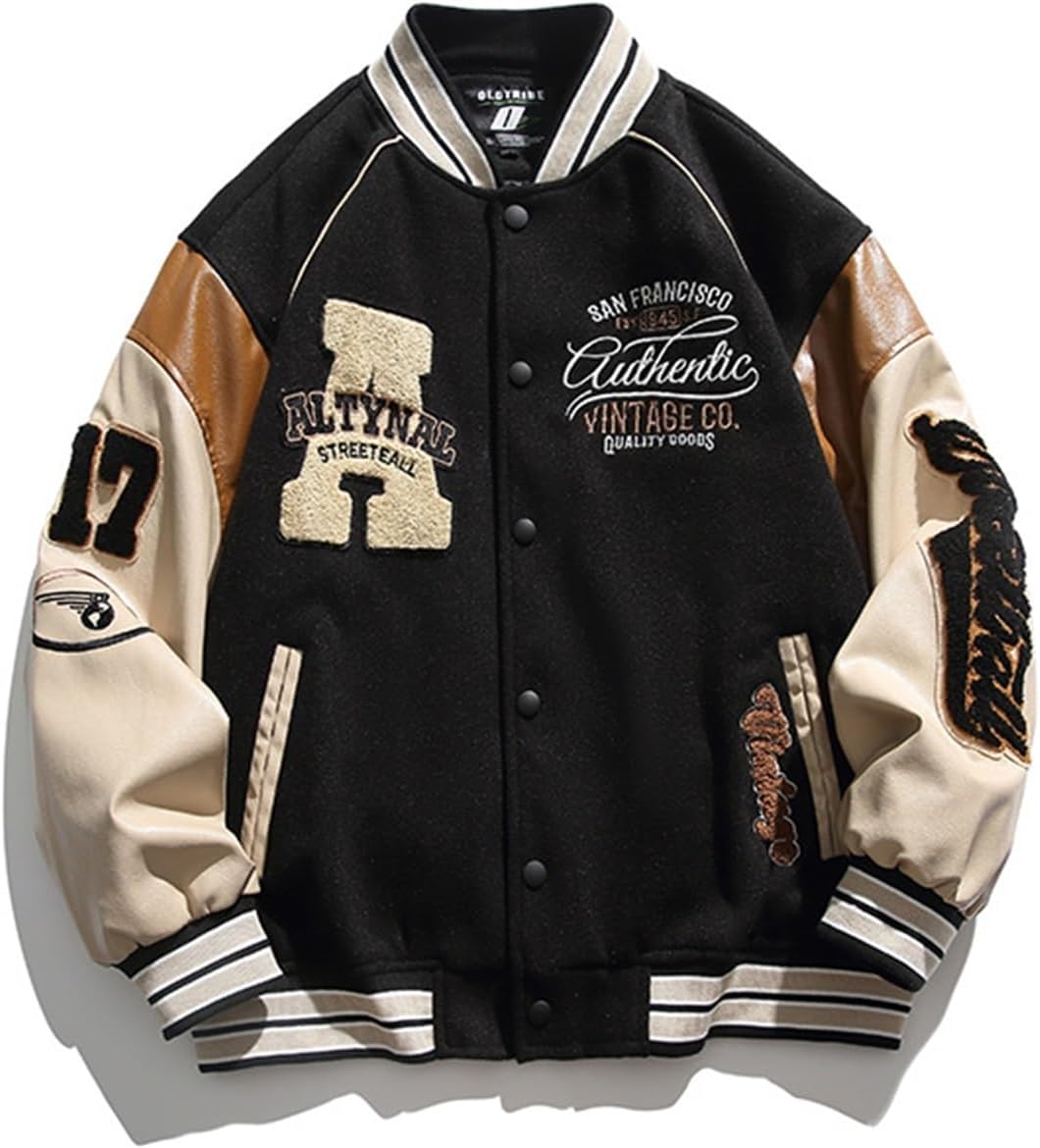 Hestic Sports Wear Varsity Jackets Wool Made Patches Work Wholesale Custom Embroidery Baseball Jackets With Custom Label Logo